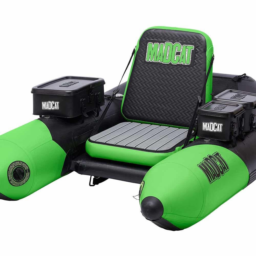 Madcat bellyboat + motor = sant!